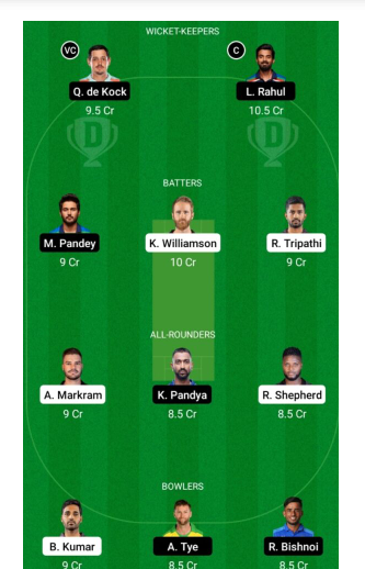 SRH vs LKN Dream11 Prediction, Head To Head, Players Stats, Dream11 Team, Playing 11 and Pitch Report — Match 12, Indian Premier League 2022